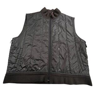 Vintage Polo Ralph Lauren Vest Men XXL Black Quilted Full Zip Up Jacket 90s Warm